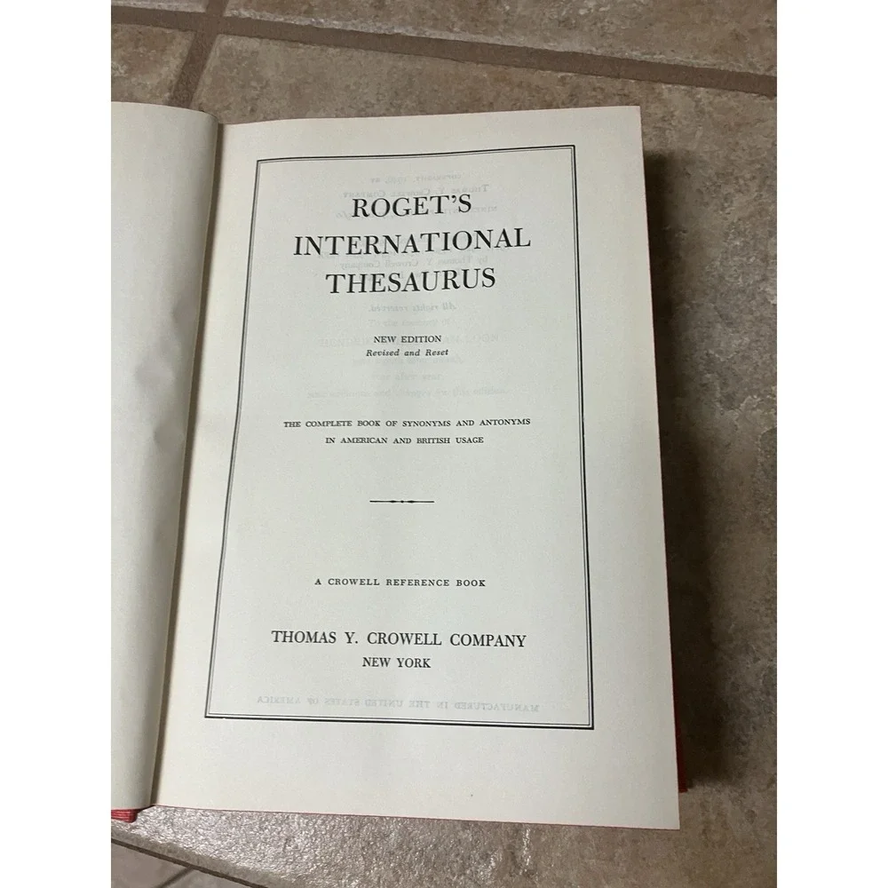 Roget's International Thesaurus, 1946, Rare Edition Thomas Y Crowell (1960) HC‎